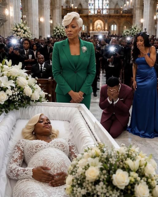 My pregnant daughter was in a coffin—and her husband showed up like it was a celebration. He walked in laughing with his mistress on his arm…